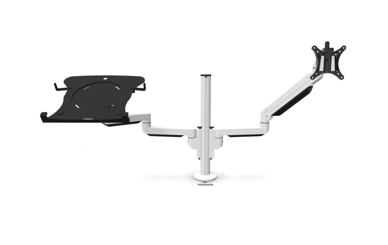 Bras pour écran avec support ordinateur portable