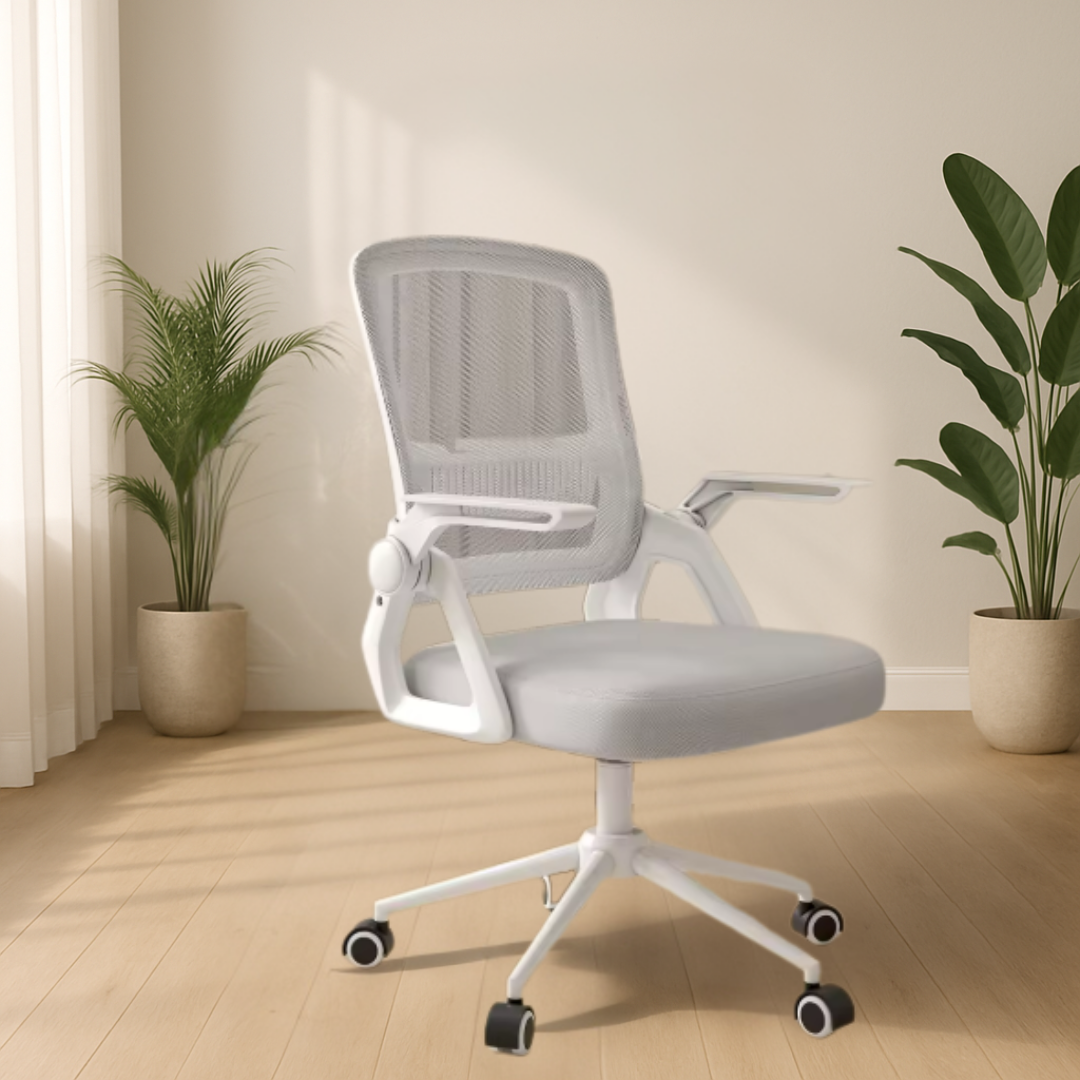Chaise ergonomique sans appui-tête réglable, dossier maille